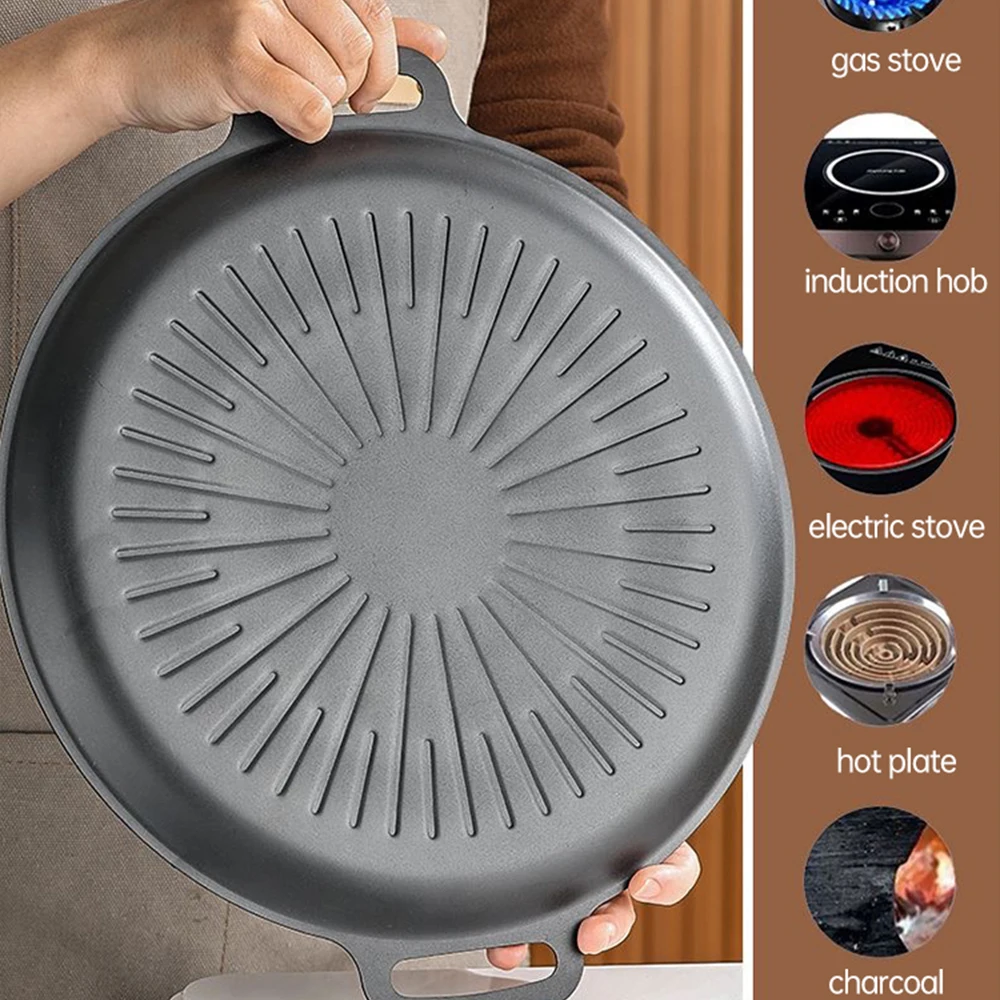 34CM Outdoor BBQ Grill Pan Non - đánh giá và giá Korean Bbq Grill
