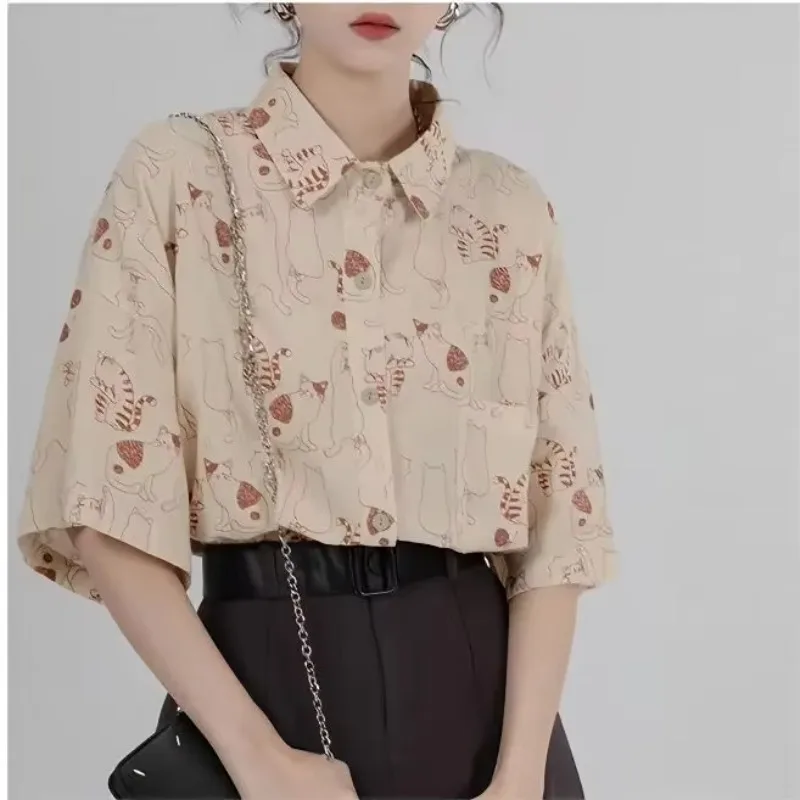 Shirts Women Corduroy Patch Po - đánh giá và giá Korean Lifestyle Student