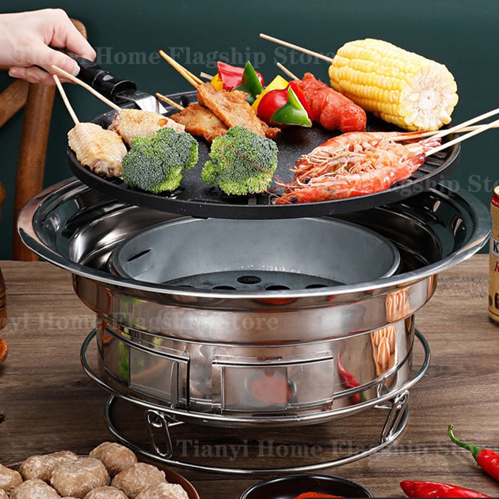 Stainless Steel Charcoal Grill - đánh giá và giá Korean Bbq Grill